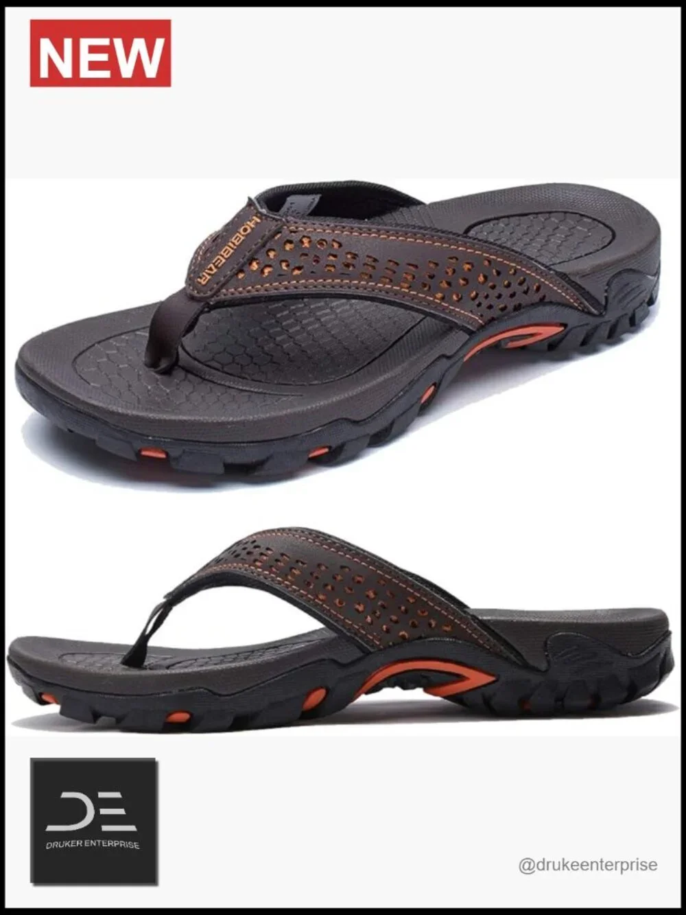 Men's Thong Sandals Flip Flops Waterproof Slip Resistant Indoor Outdoor